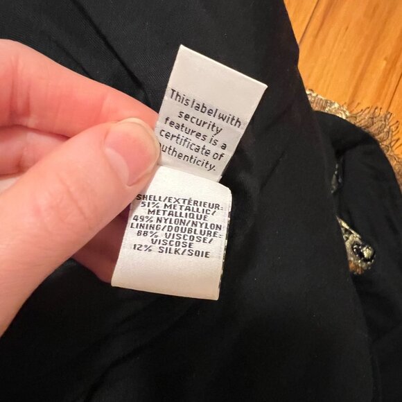 DVF Diane Von Furstenberg Zarita Gold Black Lace Dress - Picture 9 of 9